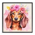 thumbnail image 1 of Stupell Industries Boho Wiener Dog Dachshund Animals Painting Black Framed Art Print Wall Art, 12 x 12, 1 of 2