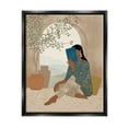thumbnail image 1 of Stupell Industries Boho Woman Reading Botanical & Floral Painting Black Floater Framed Art Print Wall Art, 17 x 21, 1 of 10