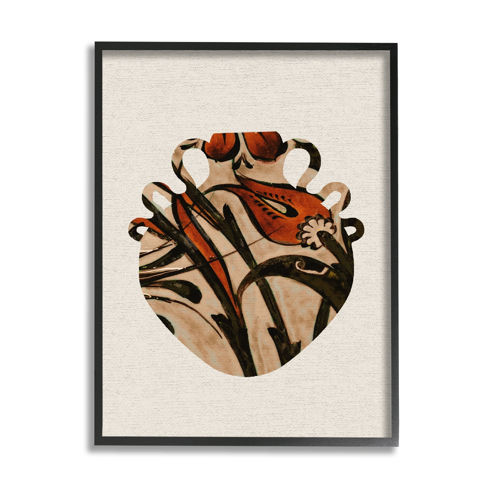 Stupell Industries Bold Abstract Floral Pattern Urn Modern Still Life, 16 x 20,Design by Daphne Polselli