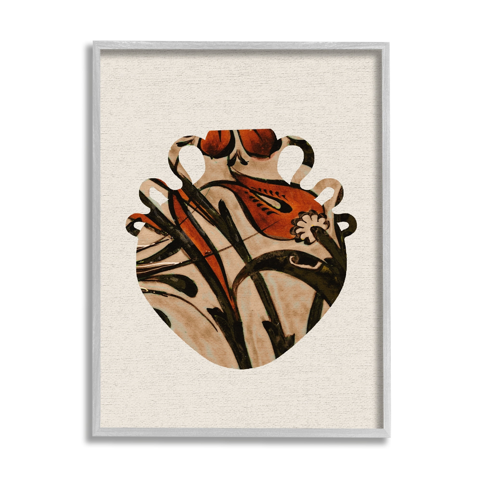 Stupell Industries Bold Abstract Floral Pattern Urn Modern Still Life, 24 x 30,Design by Daphne Polselli