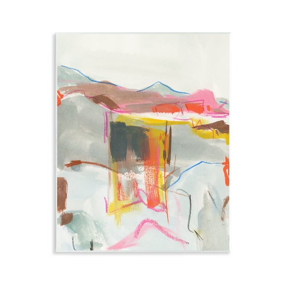 Stupell Industries Bold Abstract Mountain Shapes Abstract Painting Unframed Art Print Wall Art, 11 x 14