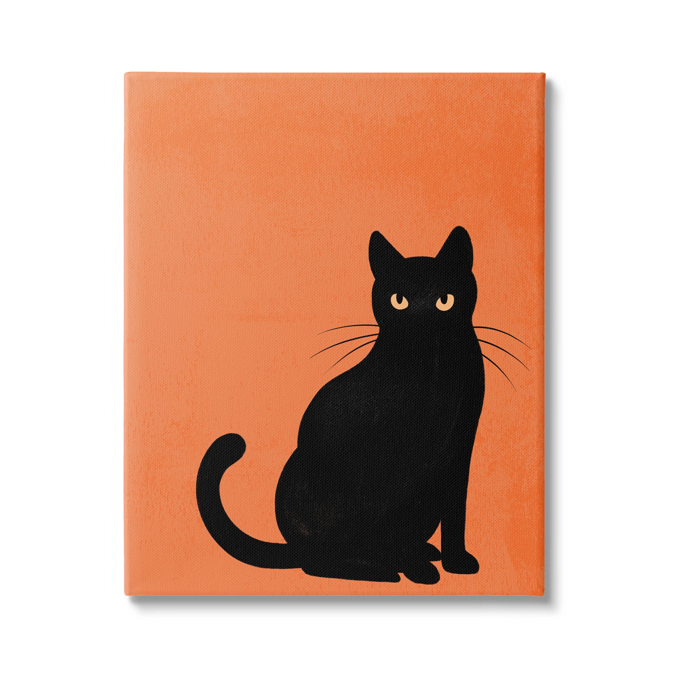 Stupell Industries Bold Black Cat Silhouette Graphic Art Gallery Wrapped Canvas Print Wall Art, Design by Jo Taylor