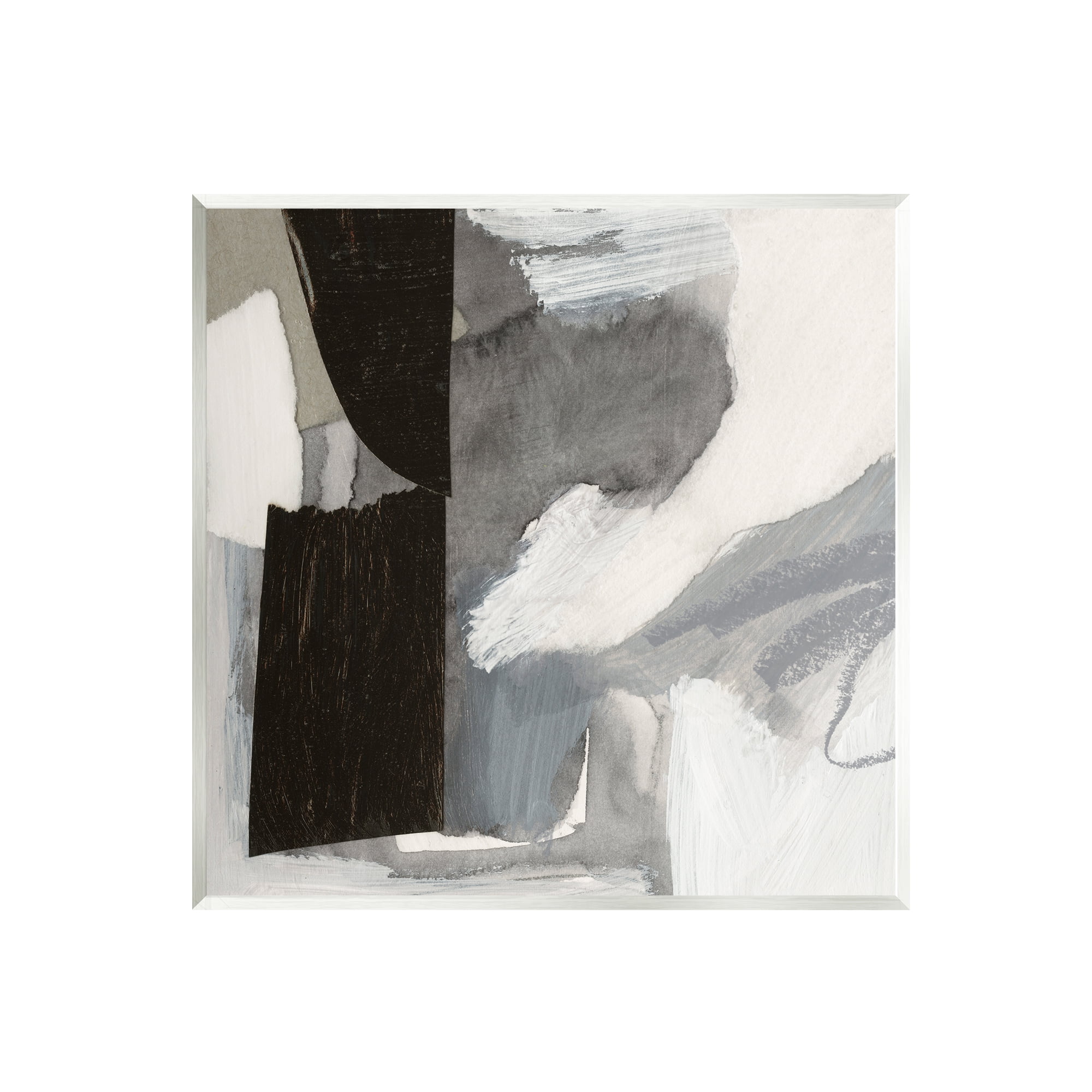 Bold Black and Gray Abstract MDF Wood Wall Art