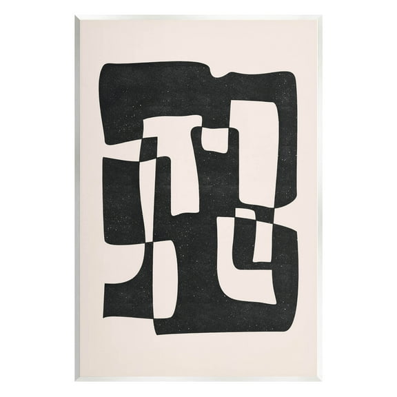 Stupell Industries Bold Blocked Abstract Layered Shapes Graphic Art Unframed Art Print Wall Art, Design by JJ Design House LLC