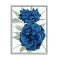 thumbnail image 1 of Stupell Industries Bold Blue Carnation Florals Gold Line Detail Grey Framed, 16 x 20, Design by Ziwei Li, 1 of 5