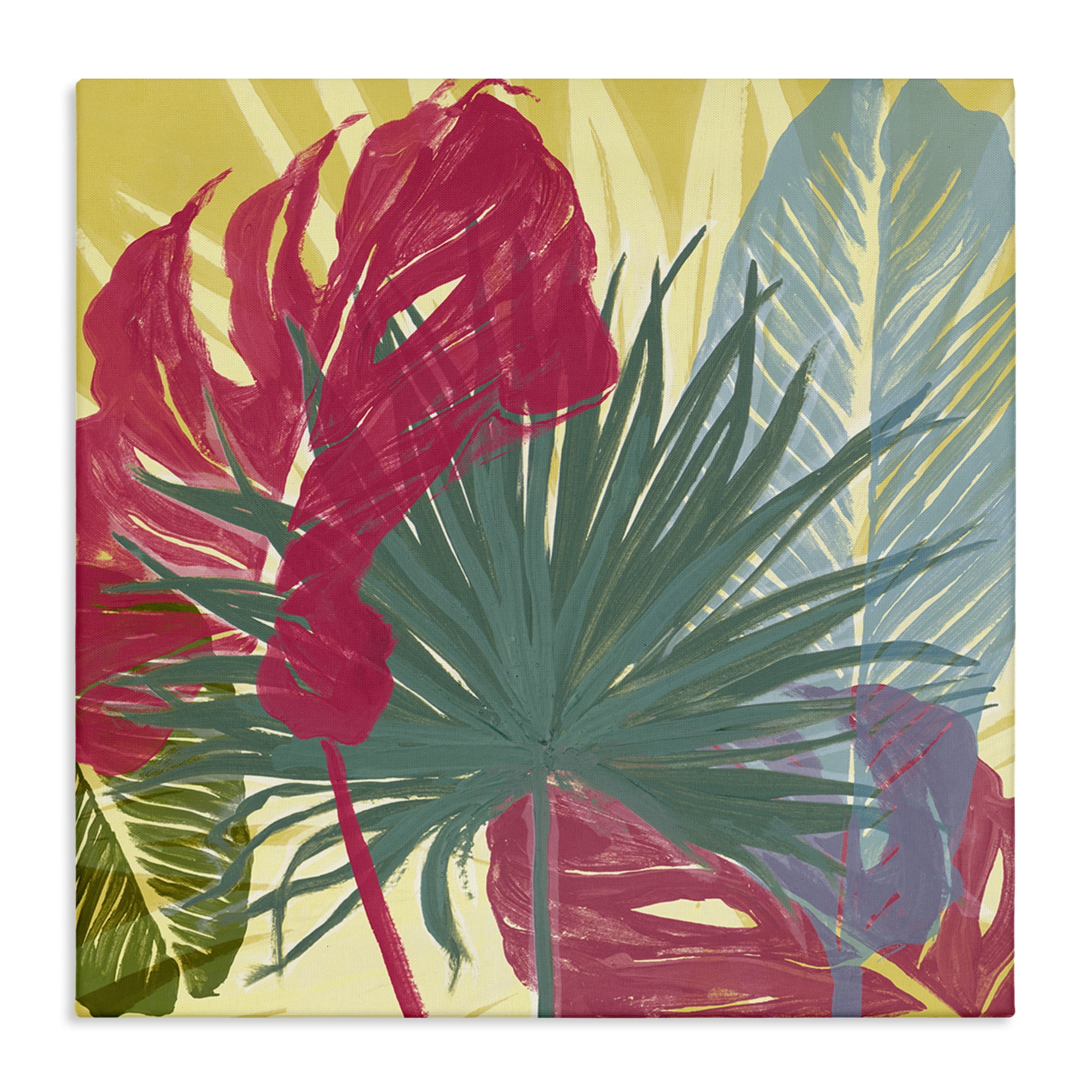 Stupell Industries Bold Botanical Party Botanical & Floral Painting Gallery Wrapped Canvas Art Print Wall Art, 30 x 30