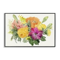 Stupell Industries Bold Bouquet Beauty Botanical & Floral Painting Black Framed Art Print Wall Art, 18 x 12