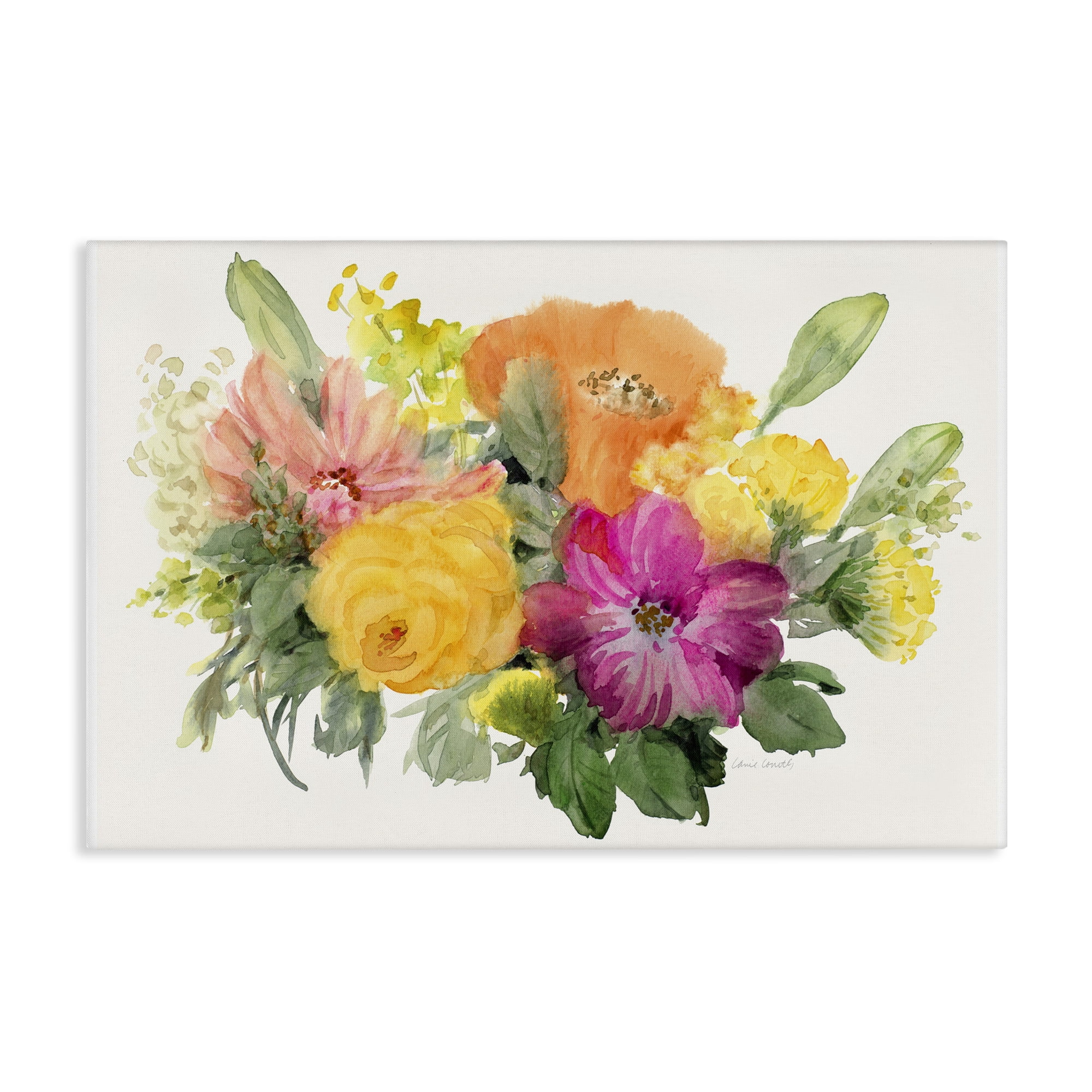 Stupell Industries Bold Bouquet Beauty Botanical & Floral Painting Gallery Wrapped Canvas Art Print Wall Art, 36 x 24
