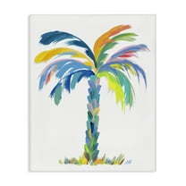 Stupell Industries Bold Brushed Palm Botanical & Floral Painting Gallery Wrapped Canvas Art Print Wall Art, 16 x 20