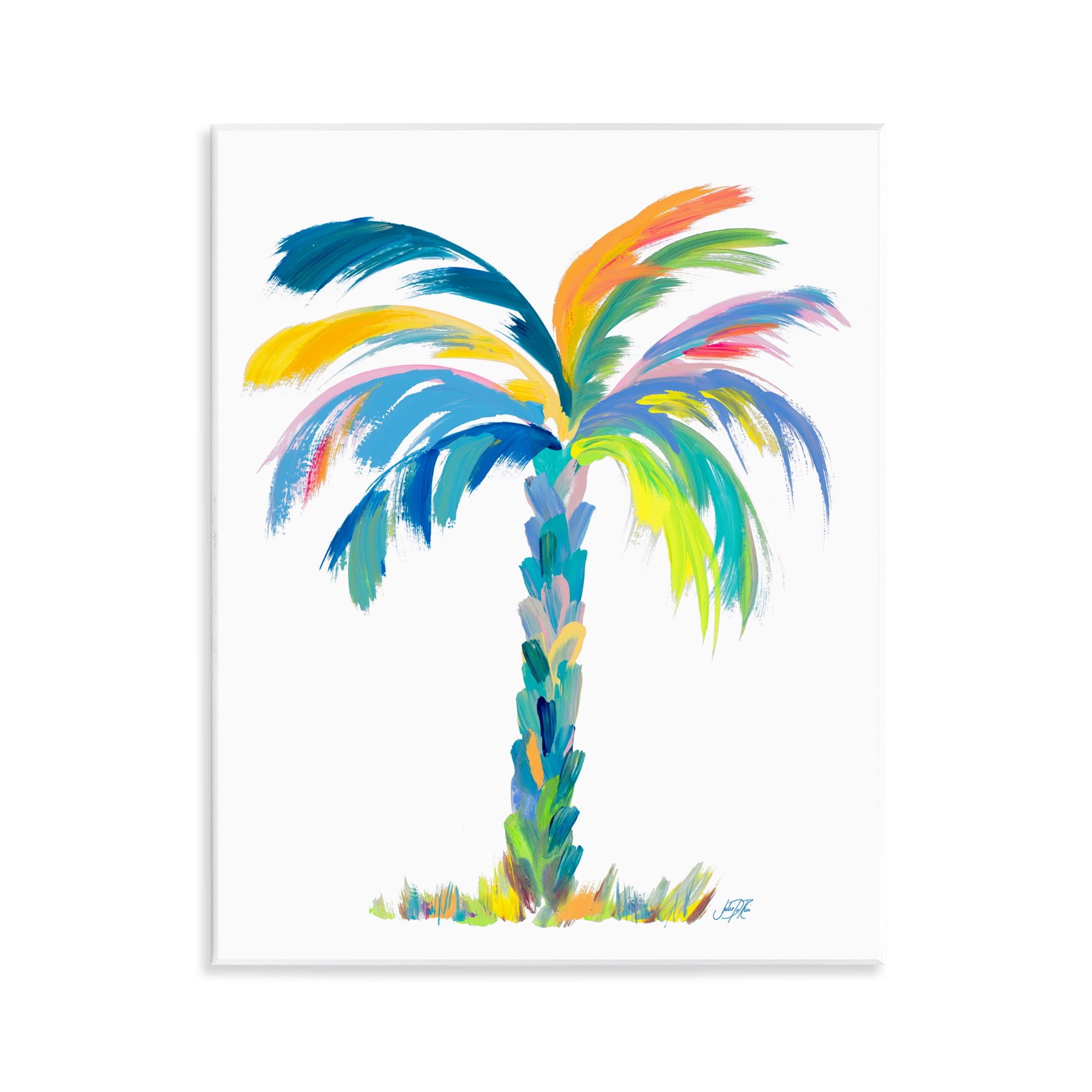 Stupell Industries Bold Brushed Palm Botanical & Floral Painting Unframed Art Print Wall Art, 11 x 14