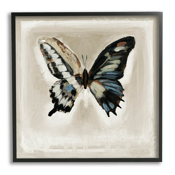 Stupell Industries Bold Butterfly Insect Painting Black Framed Art Print Wall Art, Design by Stacy D'Aguiar