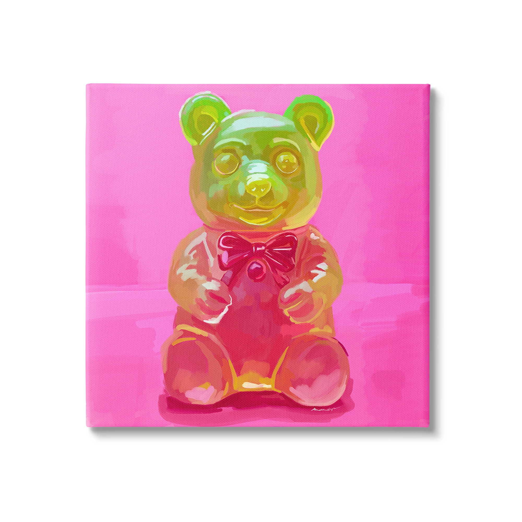 Stupell Industries Bold Candy Bear Food & Beverage Painting Gallery Wrapped Canvas Art Print Wall Art, 24 x 24