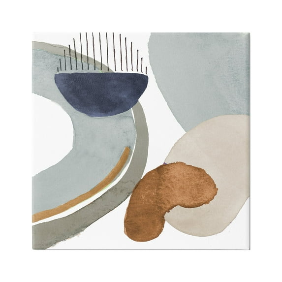 Stupell Industries Bold Contemporary Shapes Geometric Paint Strokes Lines Painting Gallery Wrapped Canvas Print Wall Art, Design by Lanie Loreth