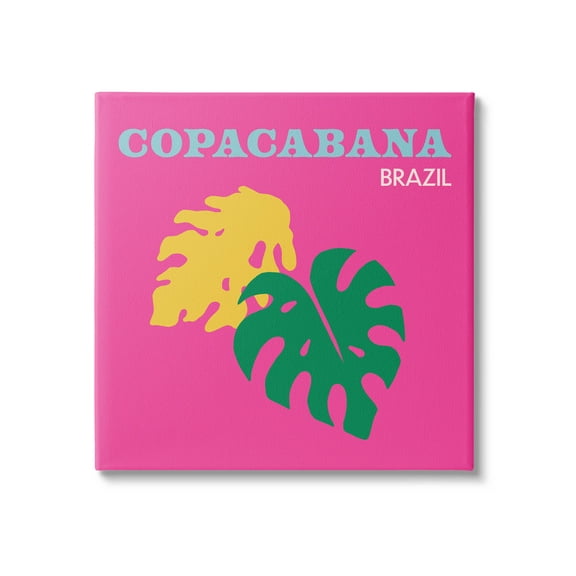 Stupell Industries Bold Copacabana Plant Leaves Graphic Art Gallery Wrapped Canvas Print Wall Art, Design by The Saturday Evening Post