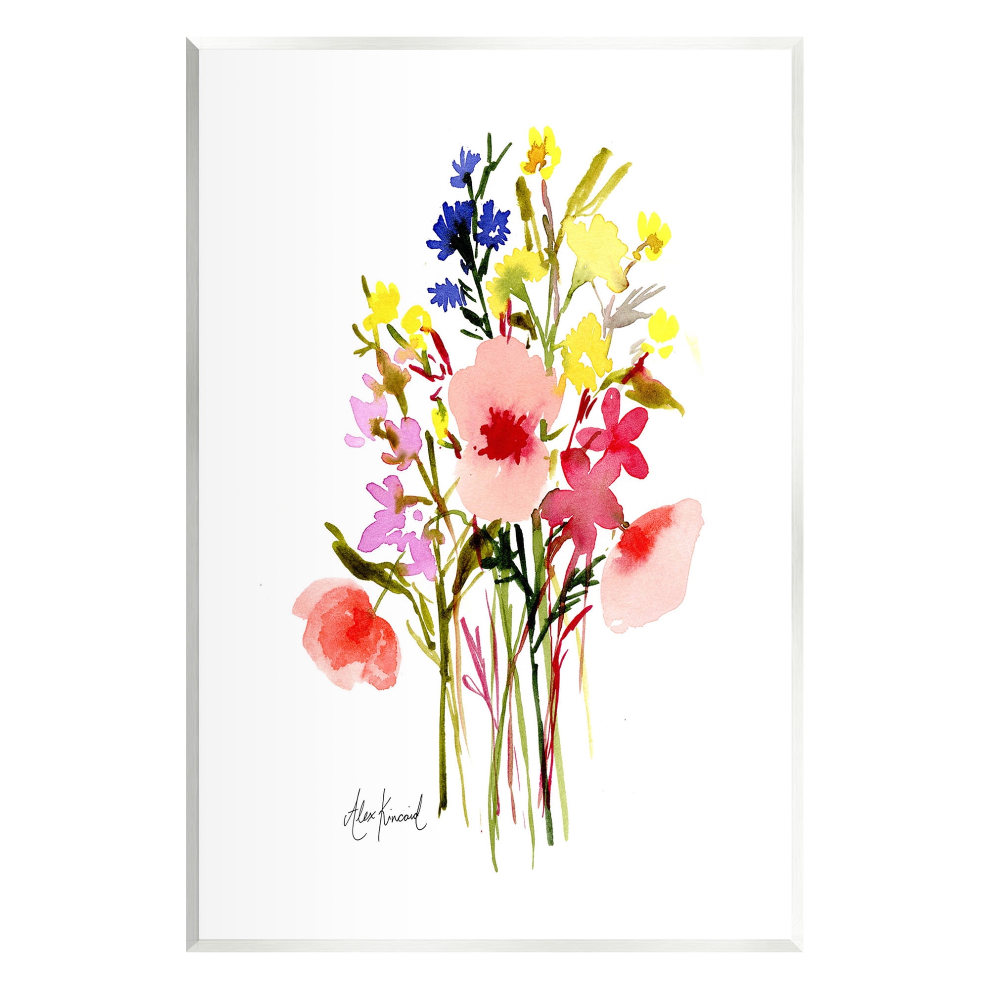 Stupell Industries Bold Cottage Bunches Botanical & Floral Painting Unframed Art Print Wall Art, 10 x 15