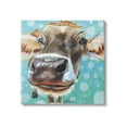 thumbnail image 1 of Stupell Industries Bold Cow Cattle Portrait Blue Bubbles Pattern Painting Gallery Wrapped Canvas Print Wall Art, Design by Jennifer Redstreake, 1 of 7