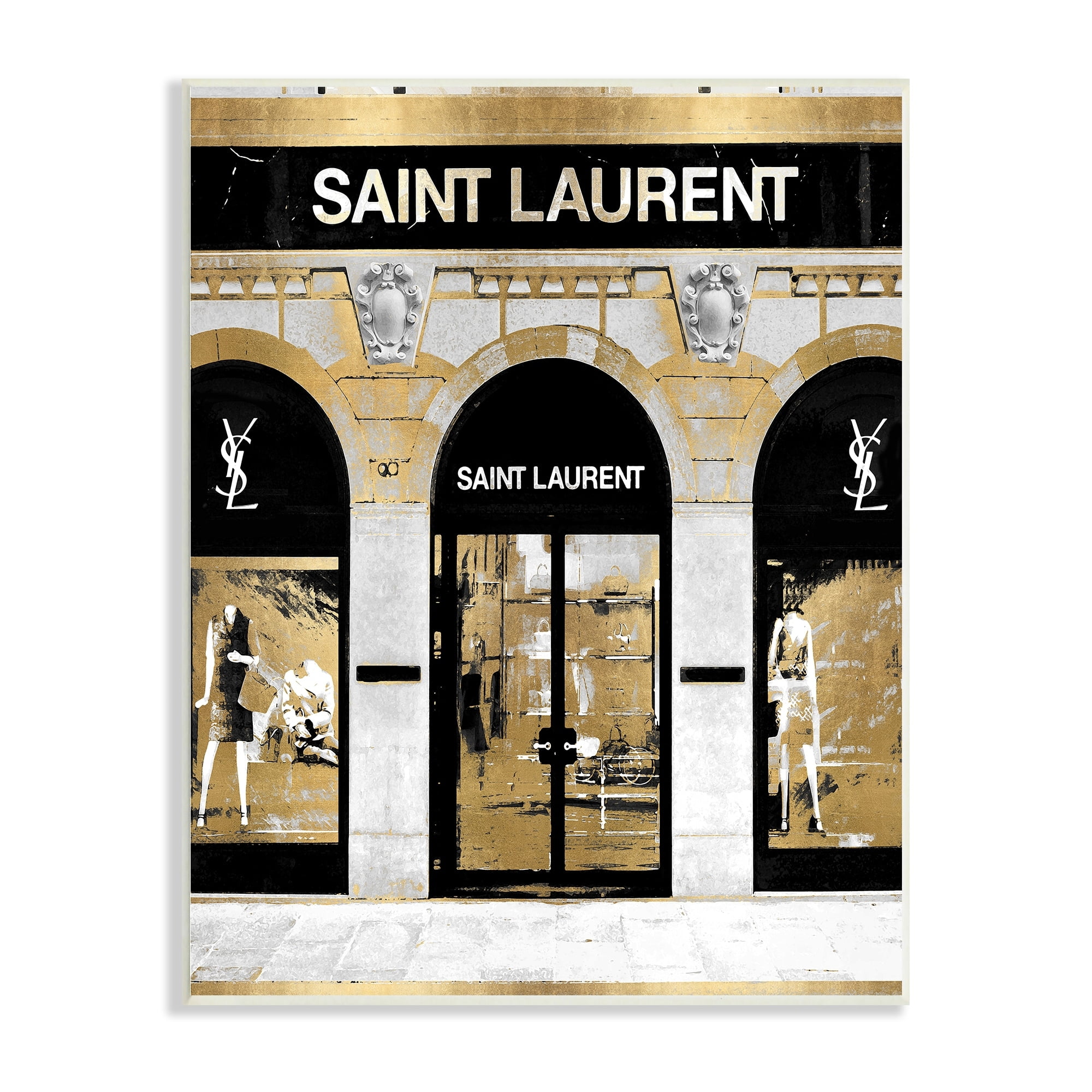 Stupell Industries Bold Fashion Storefront Glam City Mannequin Clothing Wood Wall Art, 13 x 19, Design by Madeline Blake
