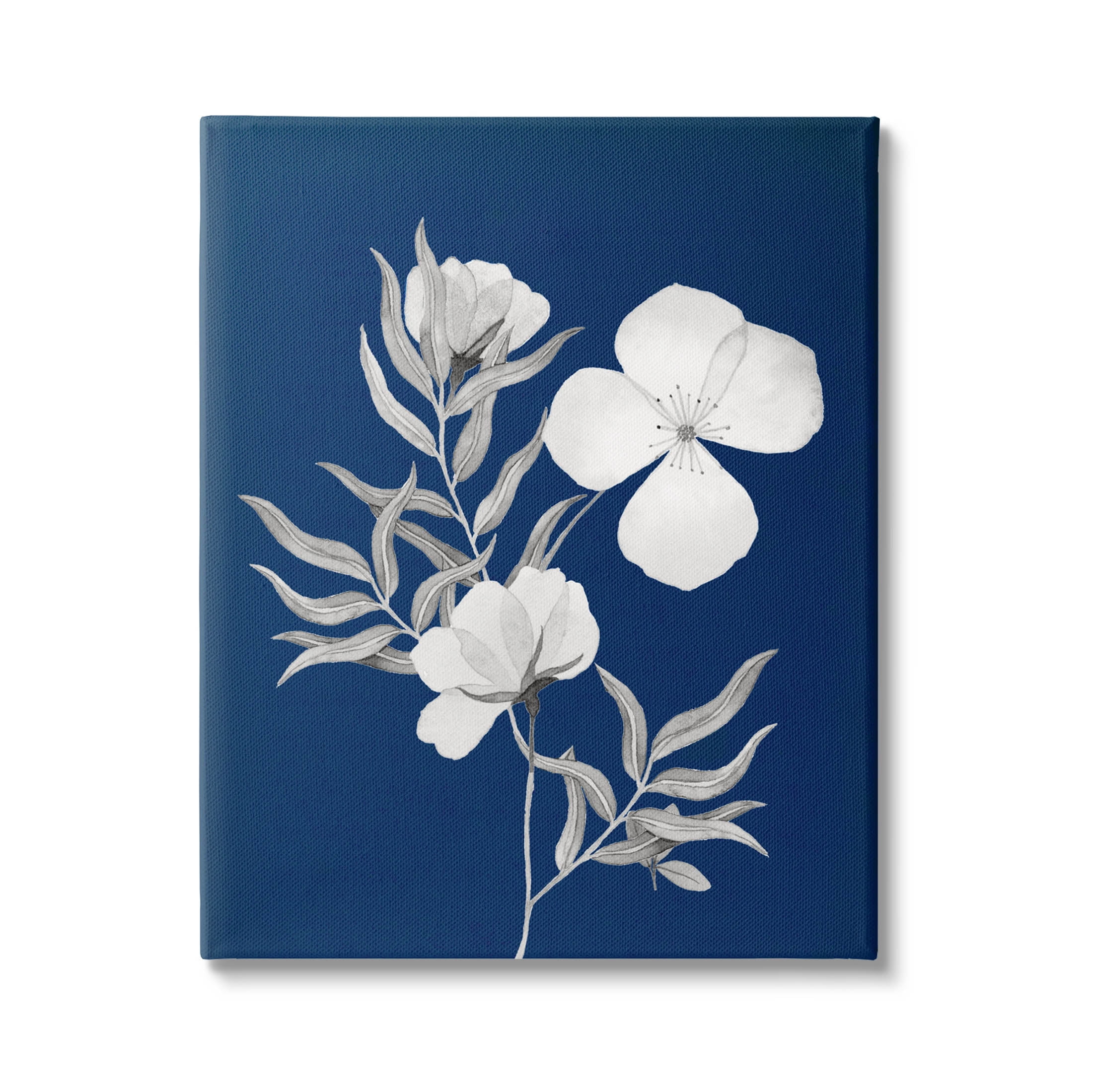 Stupell Industries Bold Floral Sprig Leaves Graphic Art Gallery Wrapped Canvas Print Wall Art, Design by Kourtni Gunn