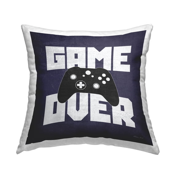 Stupell Industries Bold Game Over Controller Printed Throw Pillow Design by Susan Ball