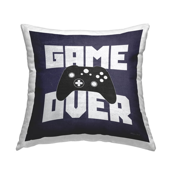 Stupell Industries Bold Game Over Controller Printed Throw Pillow Design by Susan Ball
