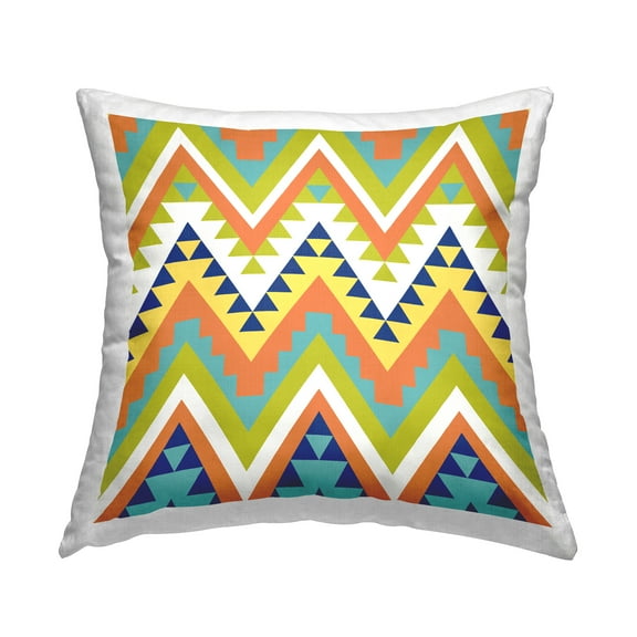 Stupell Industries Bold Geometric Aztec Pattern Printed Throw Pillow Design by Irena Orlov