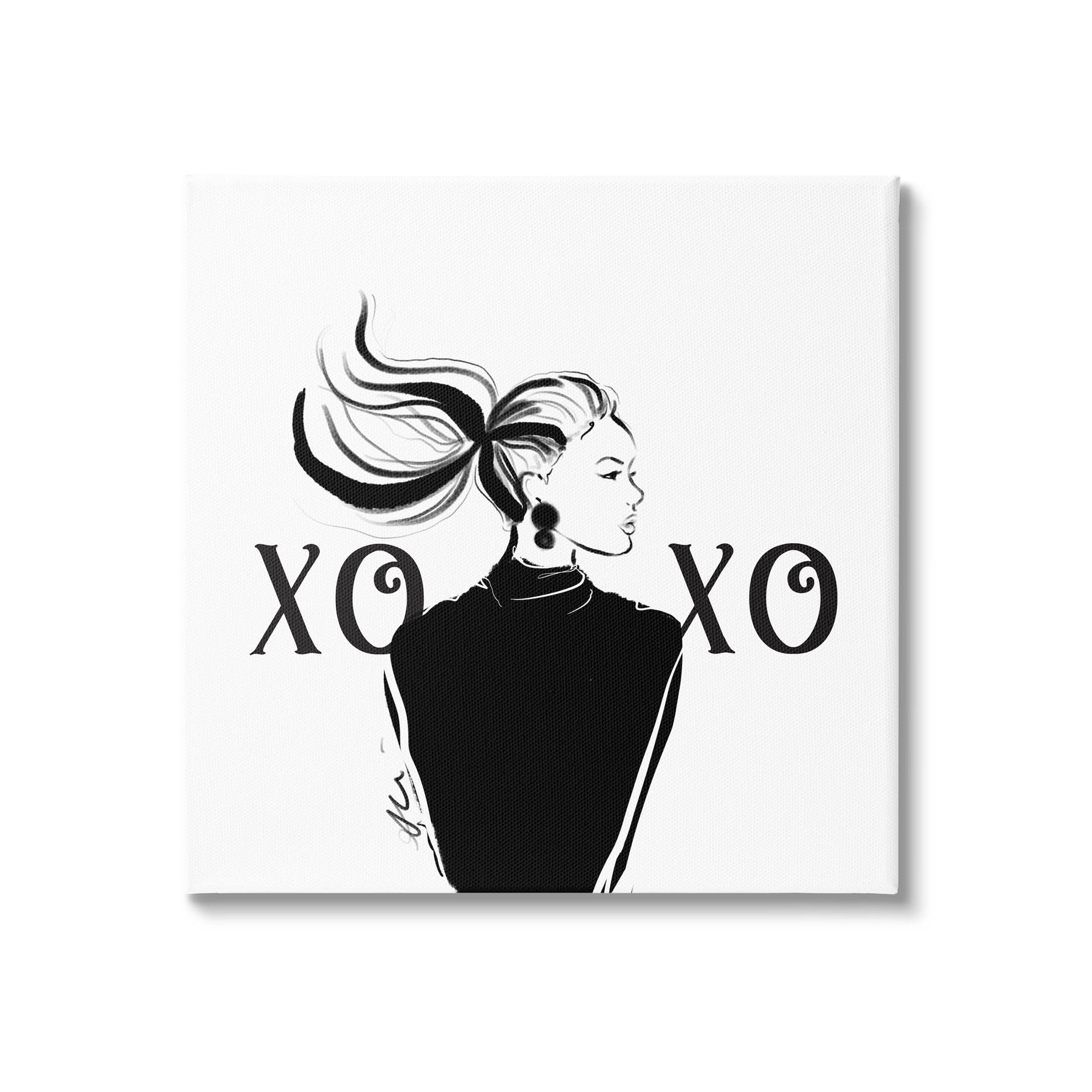 Stupell Industries Bold Glam XOXO Portrait Graphic Art Gallery Wrapped Canvas Print Wall Art, Design by Alison Petrie