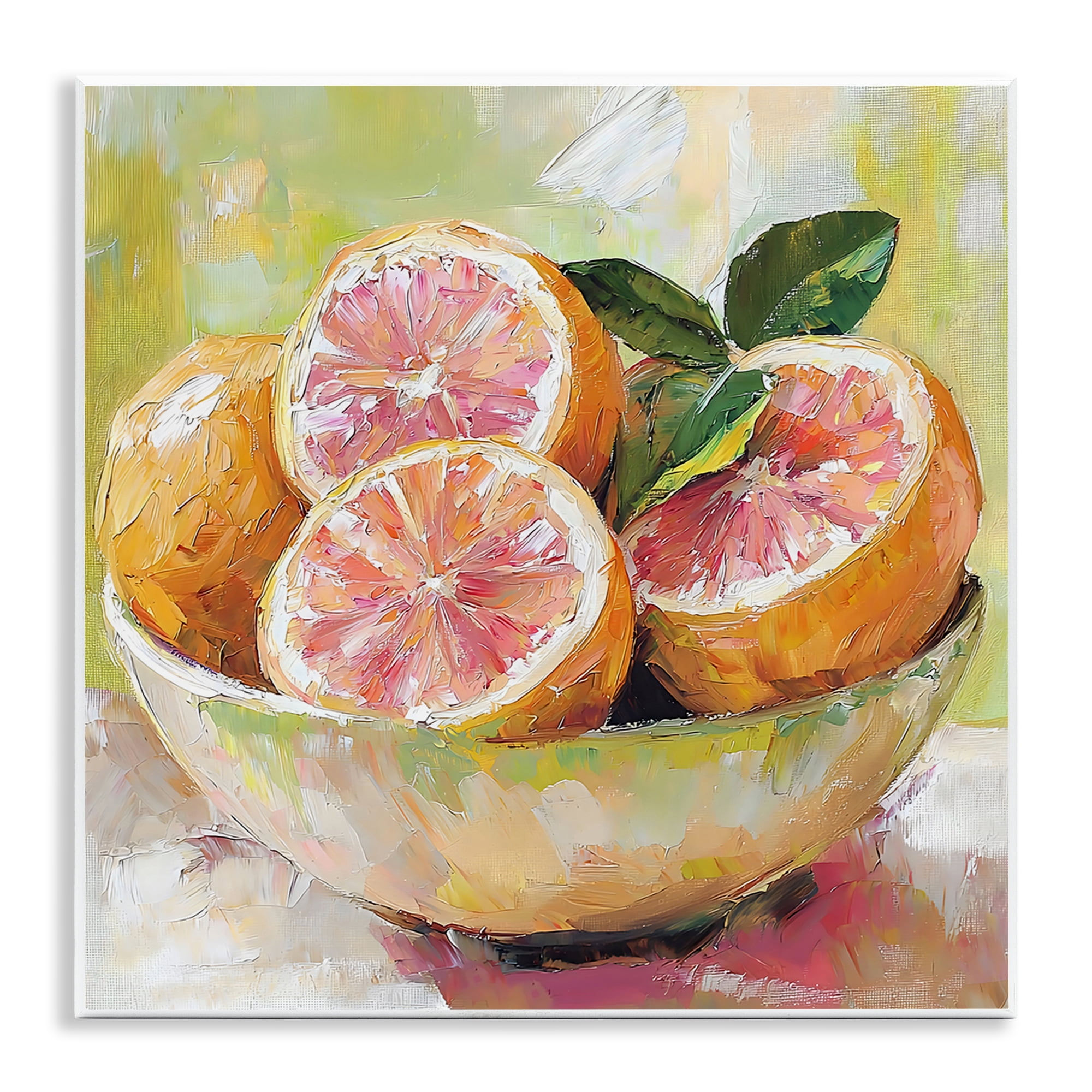 Stupell Industries Bold Grapefruit in Ceramic Bowl Wall Plaque Art, design by Riley B