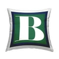 thumbnail image 1 of Stupell Industries Bold Green Letter B Square Decorative Printed Throw Pillow, 18 x 18, 1 of 4