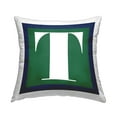 thumbnail image 1 of Stupell Industries Bold Green Letter T Square Decorative Printed Throw Pillow, 18 x 18, 1 of 4
