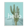 thumbnail image 1 of Stupell Industries Bold Hello Cactus Greeting Blue Desert Dunes Graphic Art Unframed Art Print Wall Art, Design by J. Weiss, 1 of 5