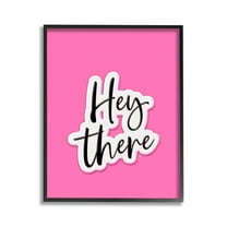 Stupell Industries Bold Hey There Beauty & Fashion Painting Black Framed Art Print Wall Art, 11 x 14