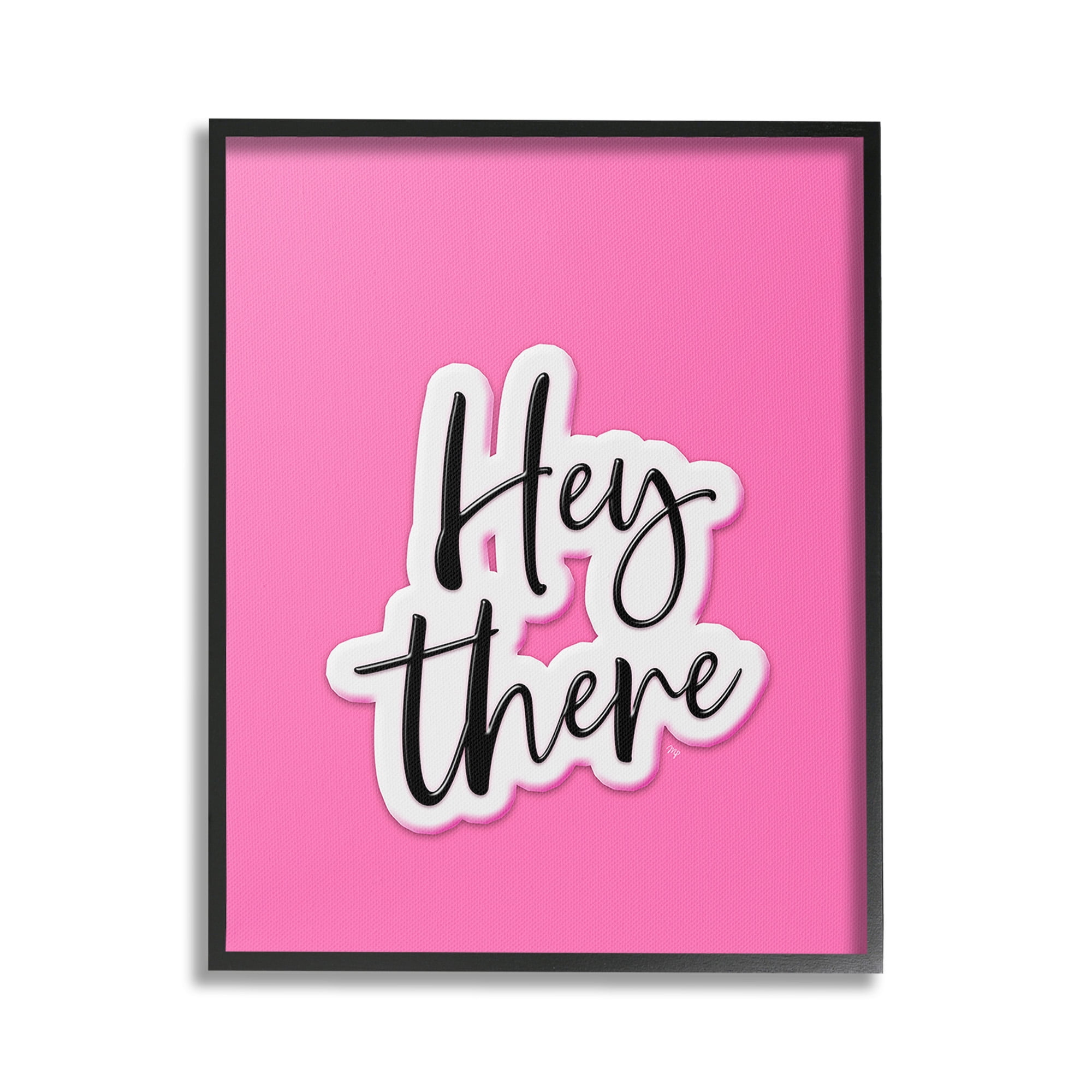 Stupell Industries Bold Hey There Beauty & Fashion Painting Black Framed Art Print Wall Art, 24 x 30