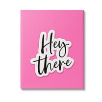 Stupell Industries Bold Hey There Beauty & Fashion Painting Gallery Wrapped Canvas Art Print Wall Art, 16 x 20