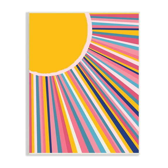 Stupell Industries Bold Iris Sunbeams Geometric Abstract Angular Shapes,10 x 15, Design by Lisa Perry Whitebutton