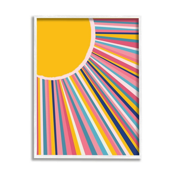 Stupell Industries Bold Iris Sunbeams Geometric Abstract Angular Shapes,11 x 14, Design by Lisa Perry Whitebutton