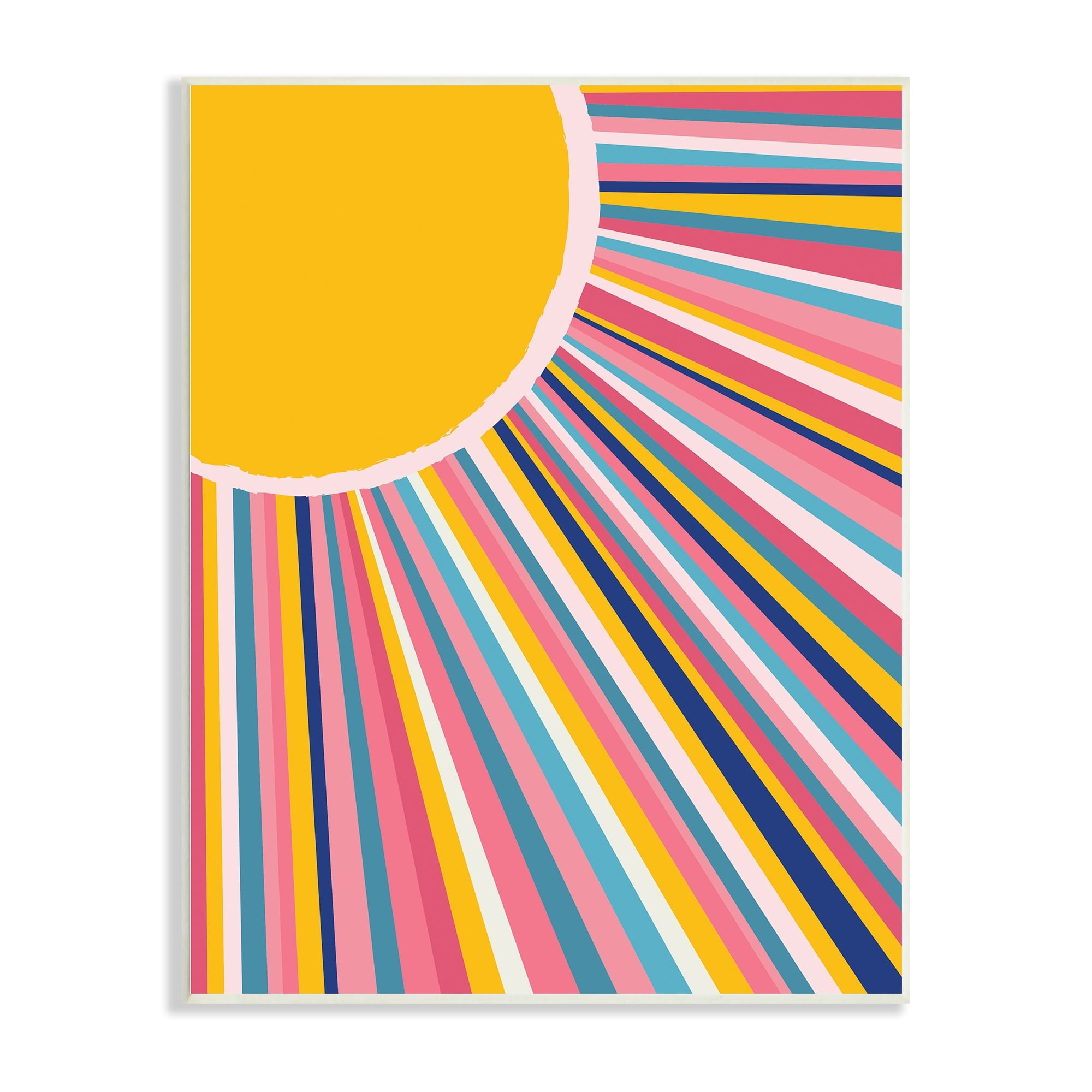 Stupell Industries Bold Iris Sunbeams Geometric Abstract Angular Shapes,13 x 19, Design by Lisa Perry Whitebutton