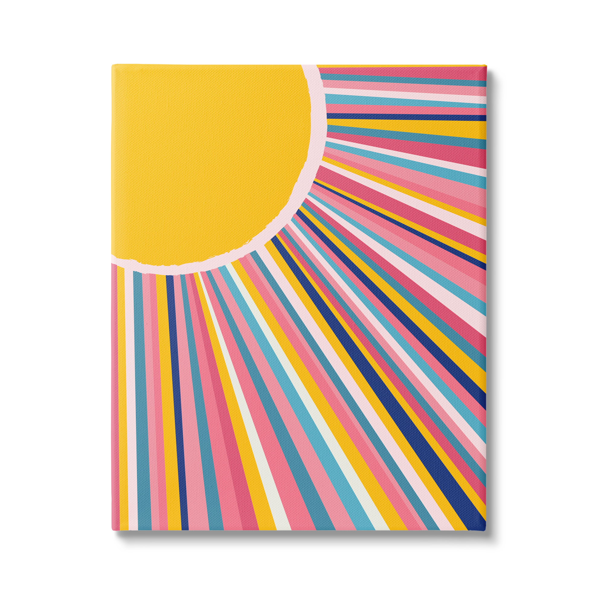 Stupell Industries Bold Iris Sunbeams Geometric Abstract Angular Shapes,36 x 48, Design by Lisa Perry Whitebutton