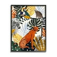 thumbnail image 1 of Stupell Industries Bold Jungle Animal Collage Vibrant Palm Leaf Shapes, 24 x 30, Design by Victoria Borges, 1 of 7