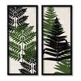 thumbnail image 1 of Stupell Industries Bold Layered Fern Leaves Modern Botanical Sprigs Graphic Art Black Framed Art Print Wall Art, Set of 2, Design by Kim Allen, 1 of 8