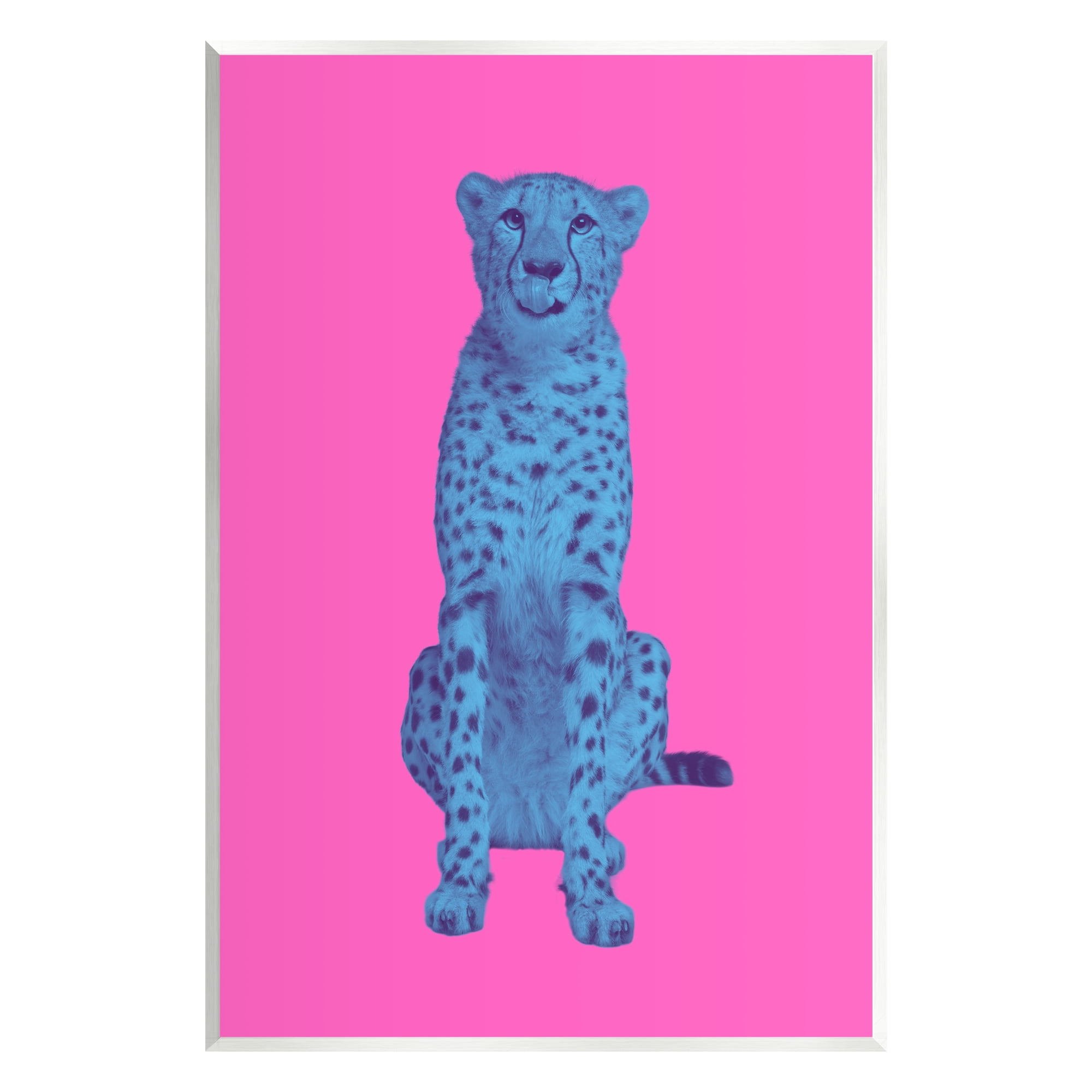 Stupell Industries Bold Leopard on Pink Animals & Insects Painting Unframed Art Print Wall Art, 10 x 15