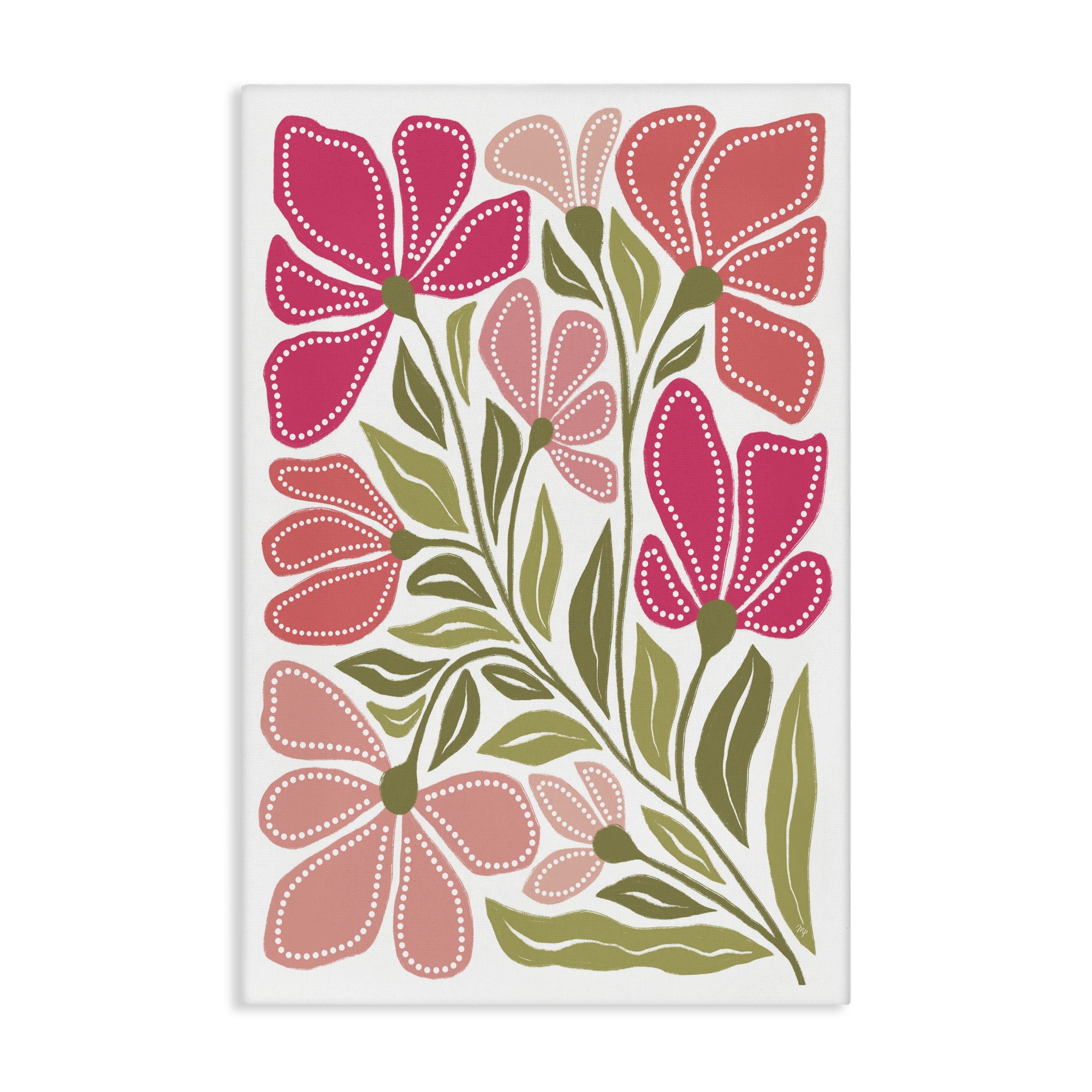 Stupell Industries Bold Midcentury Blooms Canvas Wall Art, design by Martina Pavlova