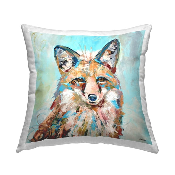 Stupell Industries Bold Modern Fox Animal Printed Throw Pillow Design by Jen Seeley