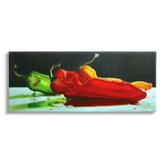 Stupell Industries Bold Modern Peppers Still Life Kitchen Vegetable Food Painting Gallery Wrapped Canvas Print Wall Art, Design by Cecile Baird