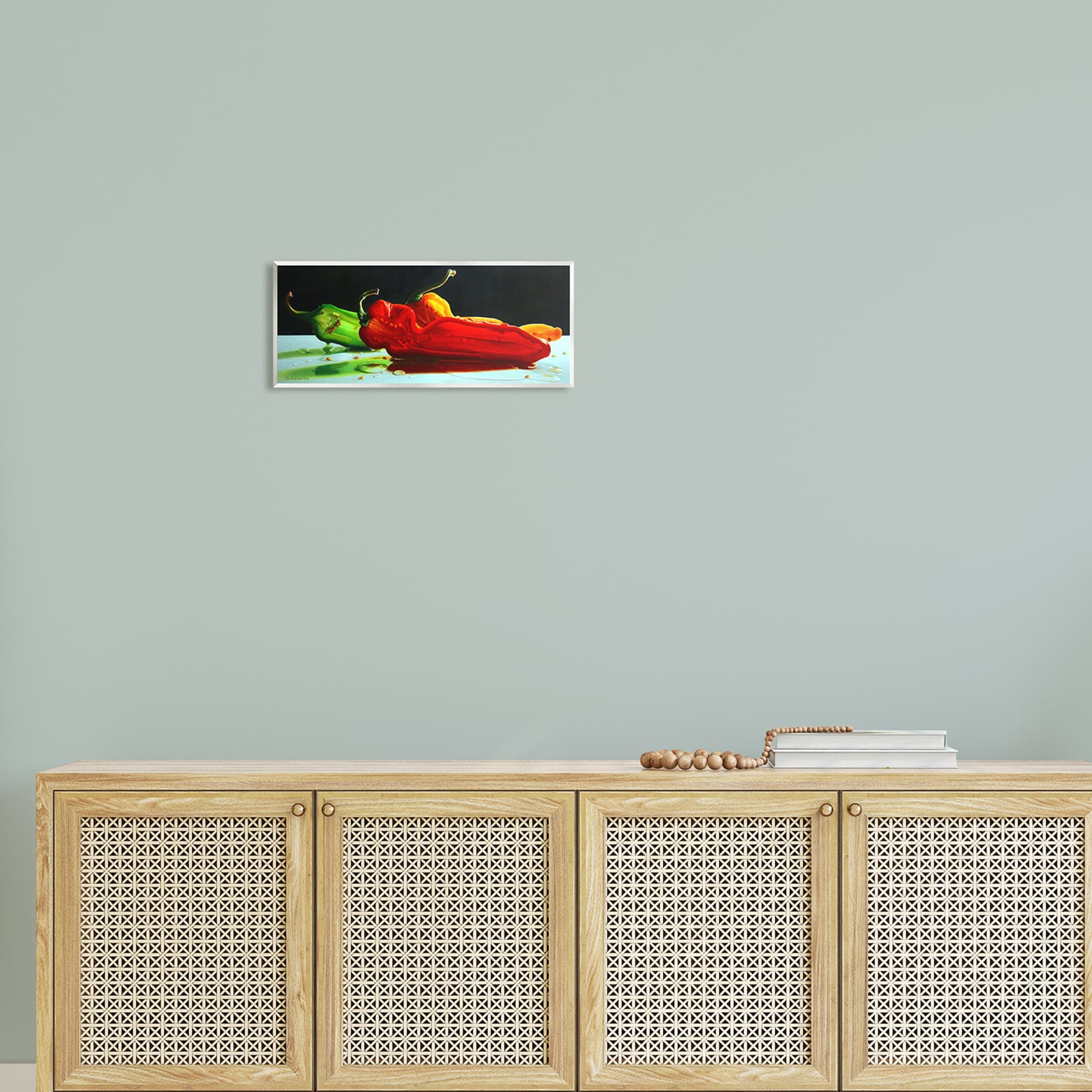 Stupell Industries Bold Modern Peppers Still Life Kitchen Vegetable Food Painting Unframed Art Print Wall Art, Design by Cecile Baird