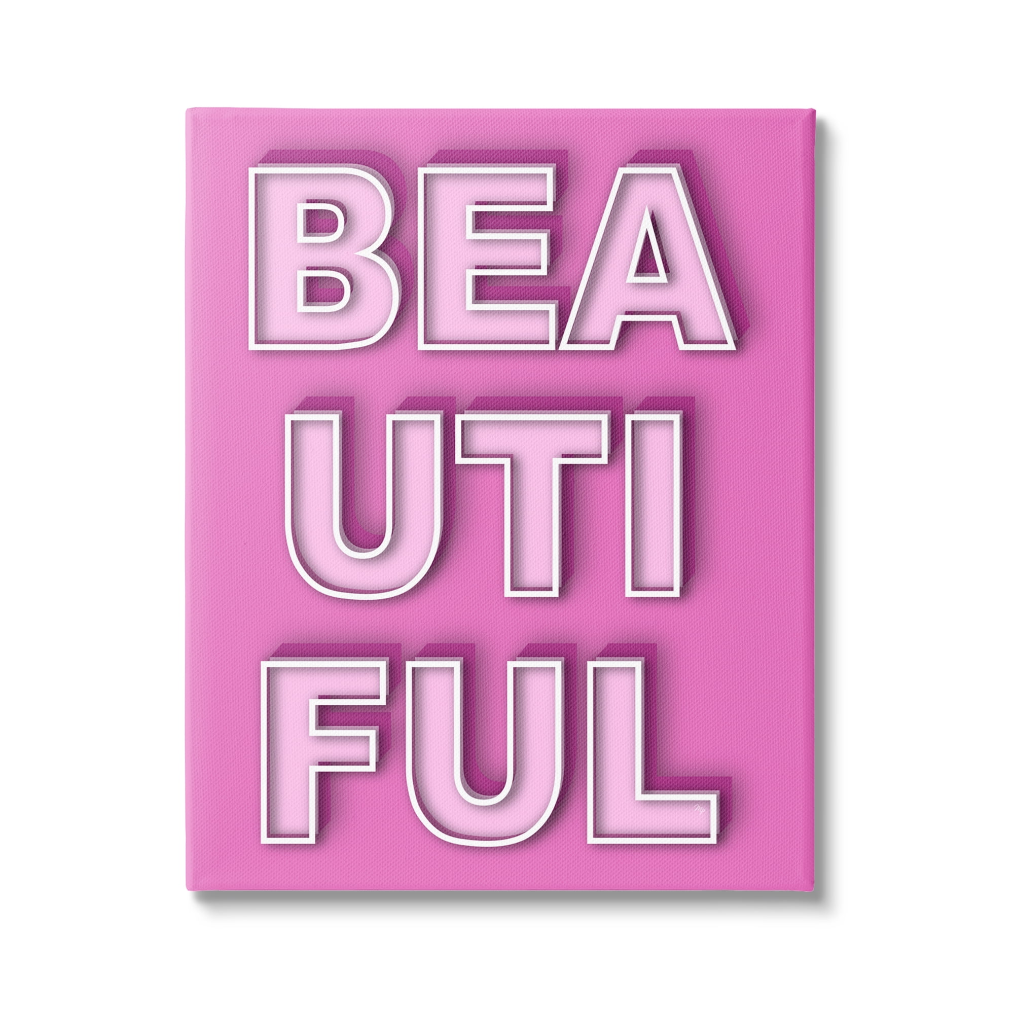 Stupell Industries Bold Motivational Beautiful Text Inspirational Painting Gallery Wrapped Canvas Art Print Wall Art, 36 x 48