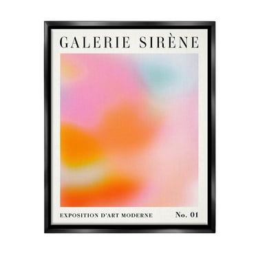 Stupell Industries Bold Ombre Pattern Abstract Painting Black Floater Framed Canvas Art Print Wall Art, 17 x 21