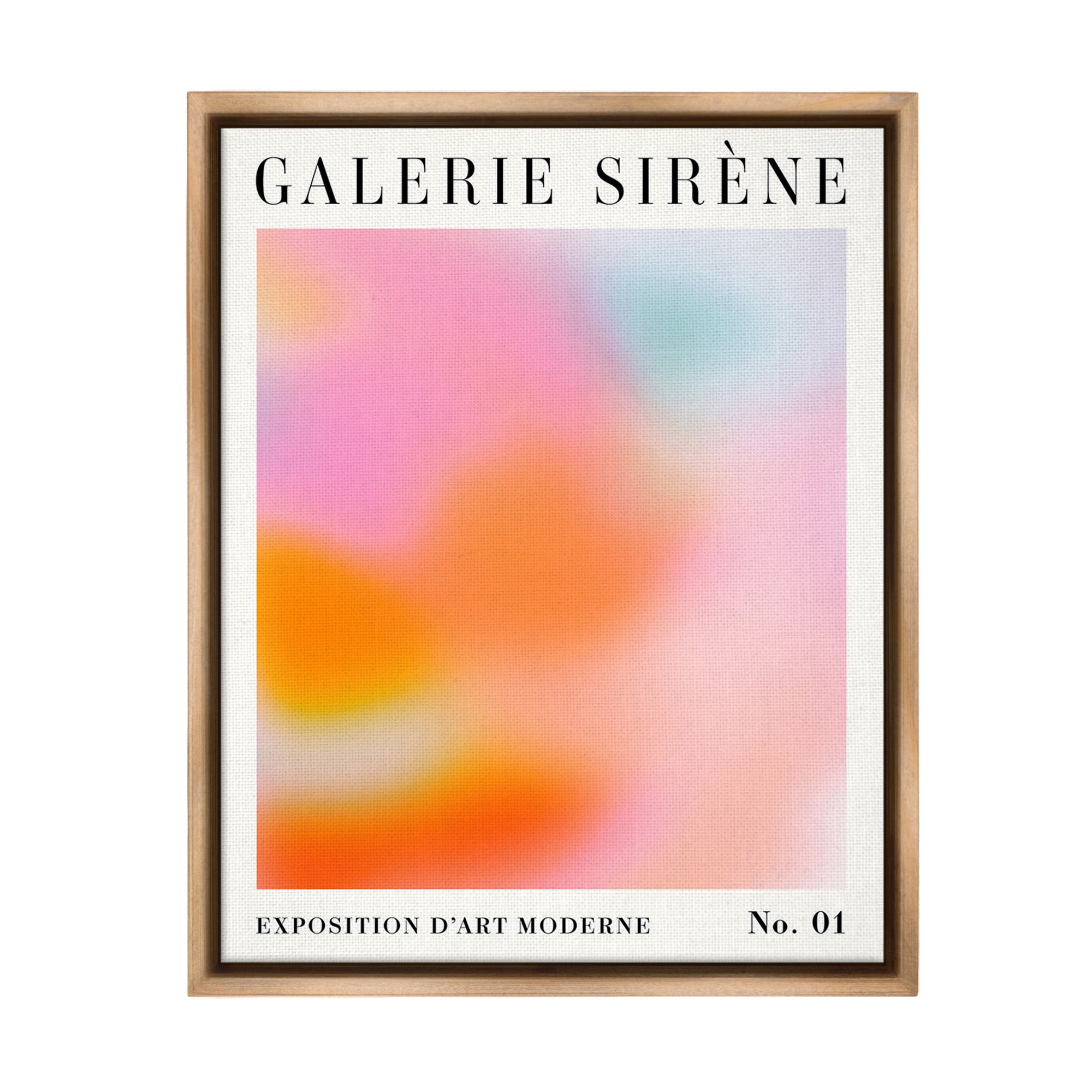 Stupell Industries Bold Ombre Pattern Abstract Painting Brown Floater Framed Canvas Art Print Wall Art, 17 x 21