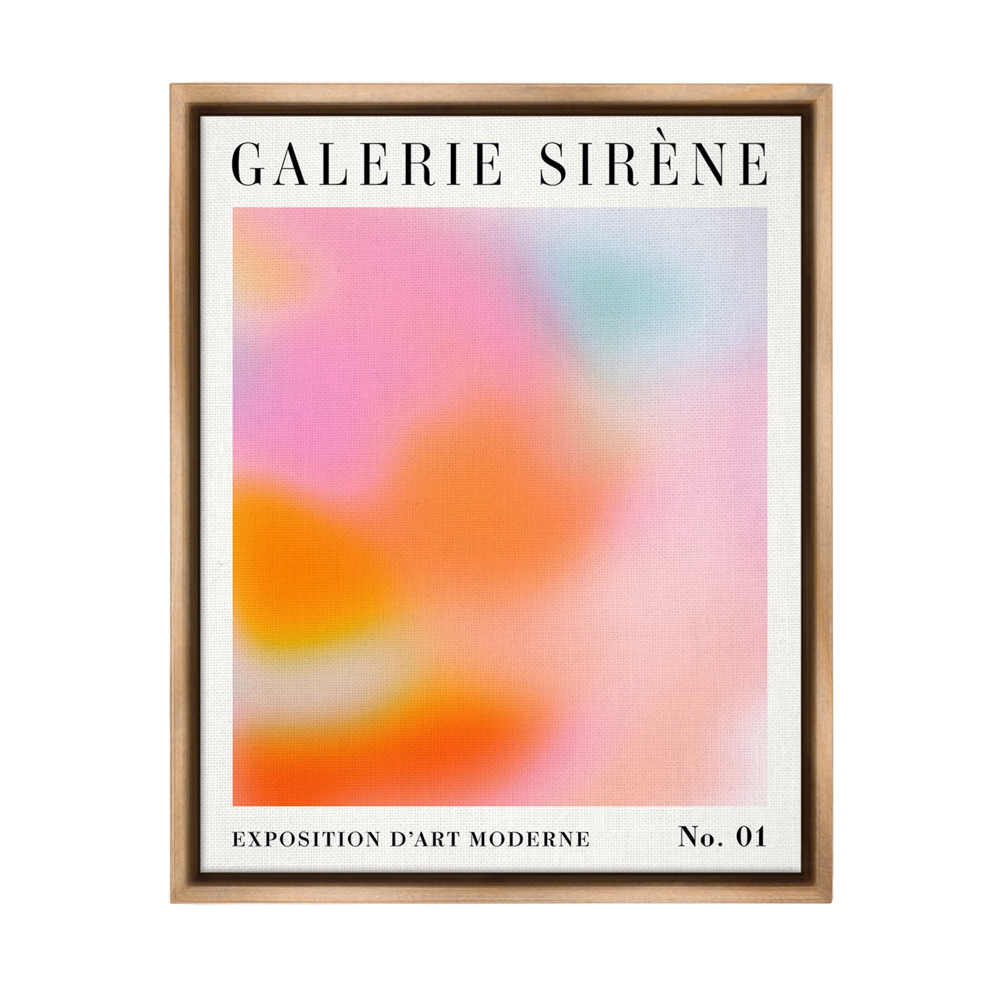 Stupell Industries Bold Ombre Pattern Abstract Painting Brown Floater Framed Canvas Art Print Wall Art, 25 x 31