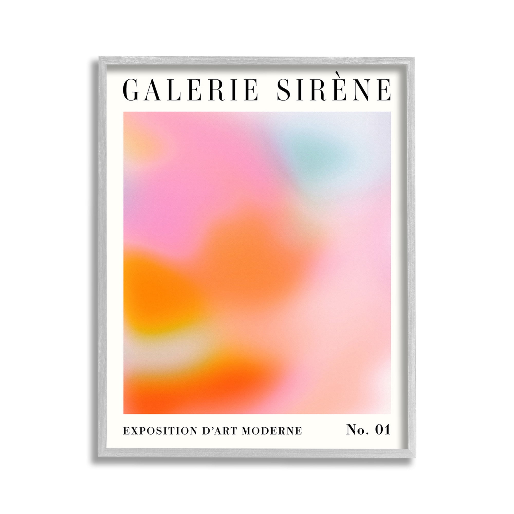 Stupell Industries Bold Ombre Pattern Abstract Painting Gray Framed Art Print Wall Art, 11 x 14