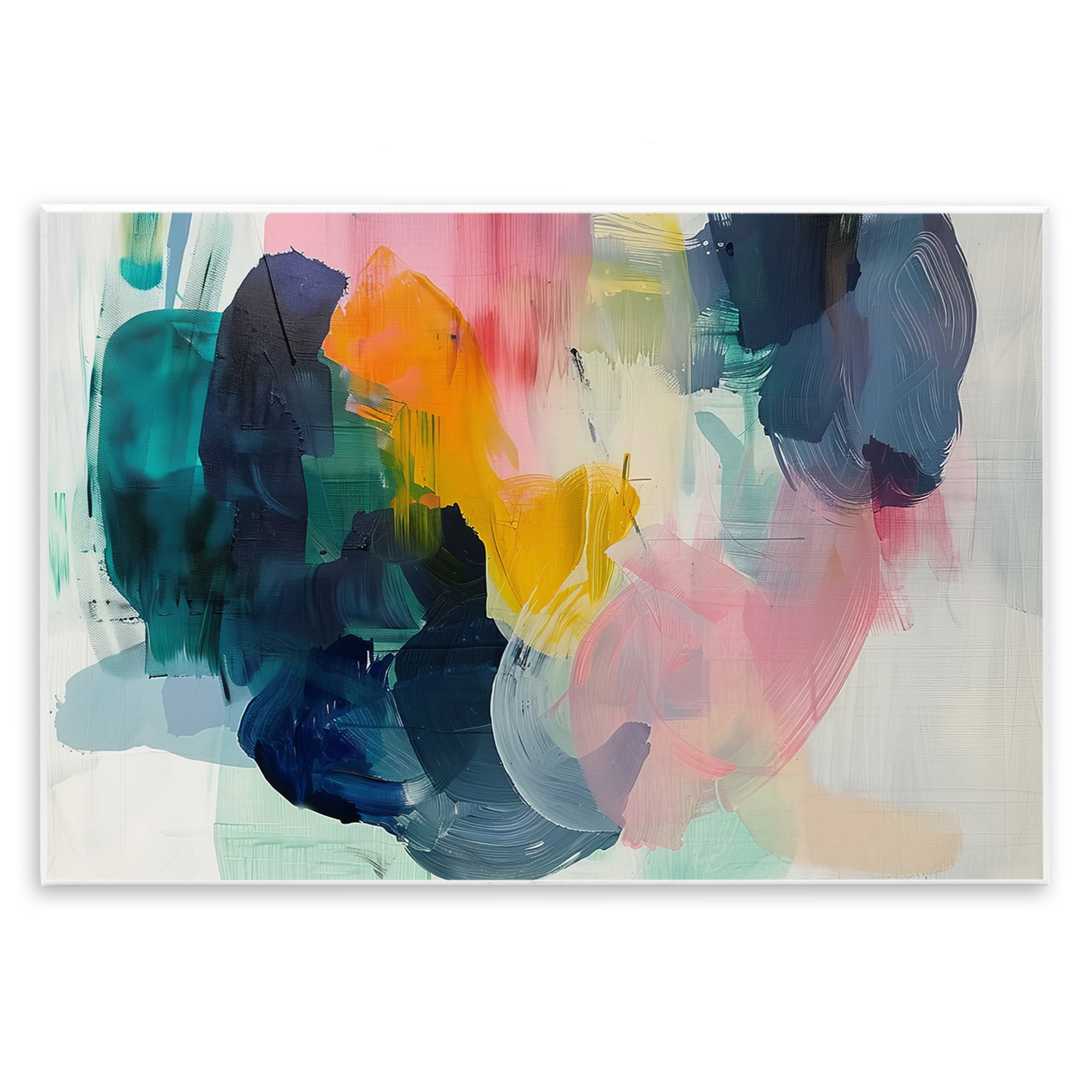 Stupell Industries Bold Paint Strokes Abstract Painting Unframed Art Print Wall Art, 19 x 13